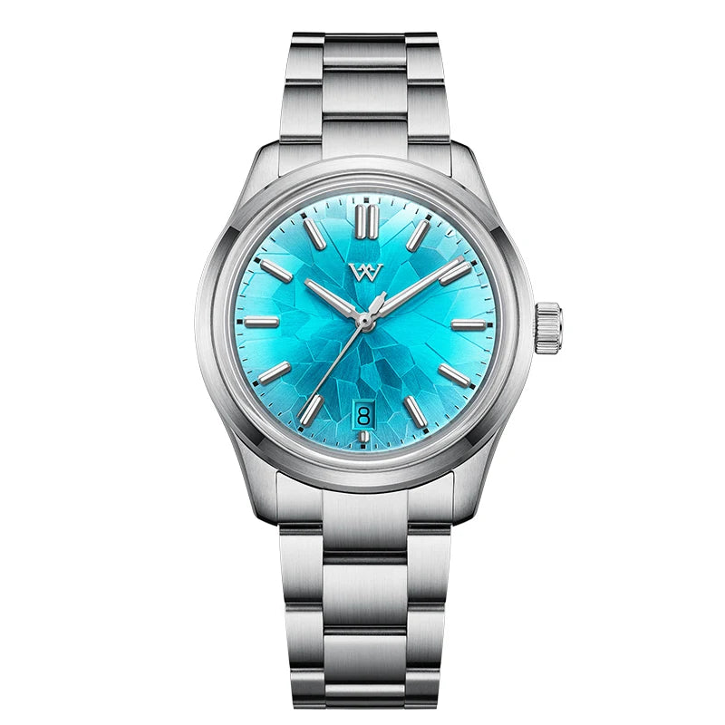 WM Watch Automatic Mechanical Watch NH35 Glacier Series 100M Waterproof AR Coated Sapphire Welly Merck Watch for Men WM226