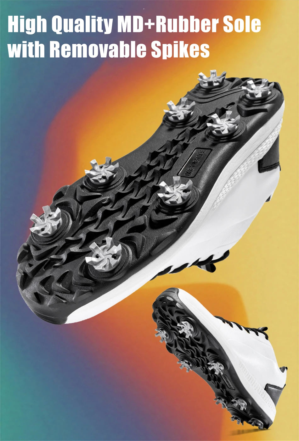 Hot Sale Leisure Golf Shoes Men's Waterproof Golf Spikes Sneakers Professional Non-Slip Golf Trainers Luxury Sports Shoes