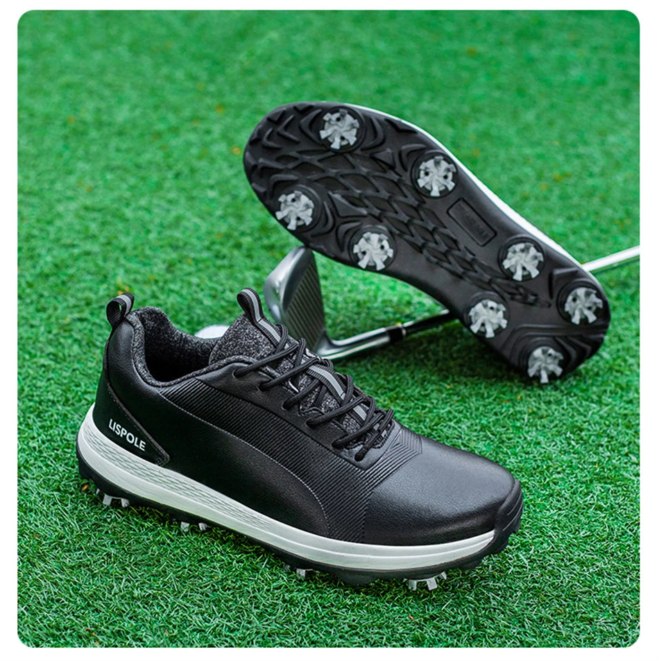 Hot Sale Leisure Golf Shoes Men's Waterproof Golf Spikes Sneakers Professional Non-Slip Golf Trainers Luxury Sports Shoes