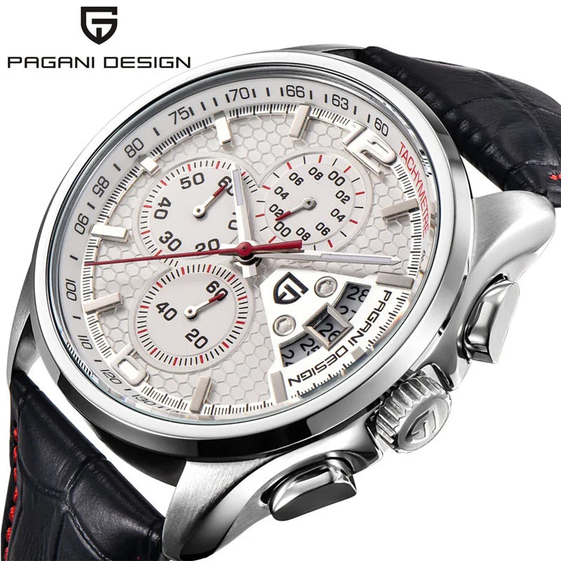 PAGANI DESIGN Watches Men Luxury Brand Multifunction Quartz Men Chronograph Sport Watch Dive 30m Casual Watch Relogio Masculino