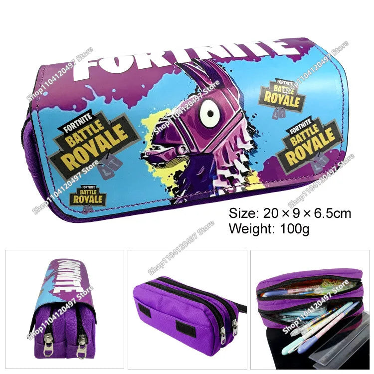 Fortnite Wallet Short Bifold Coin Bag Leather Photo Card Holder Student Wallets Boys Girls Cartoon Print Purses