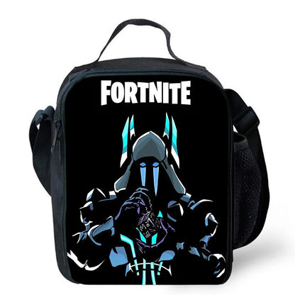 Cute Cartoon Lunch Bag Insulated Thermal Food Container Leakproof Reusable Fortnite Lunch Cooler Bag for Kids Student