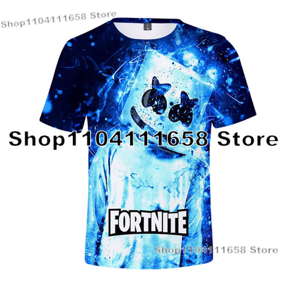 Banana Peely T-Shirt Damen-Tee Kinder F-Fortnite T-Shirt für Herren mit 3D-Druck, Battle-Royale-Game-Sommertop, Geburtstagsgeschenke