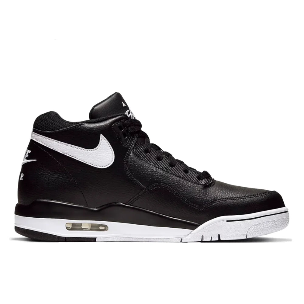 Nike Flight Legacy Mid-Top Retro basketbalschoenen voor heren, zwart/wit, BQ4212-002