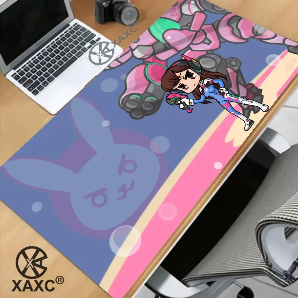 Alfombrilla de ratón grande de Overwatch, estilo kawaii, XXL, para ordenador, escritorio, gamers, oficina, alfombra, teclado, mesa, accesorios para juegos, MousepadXAXC