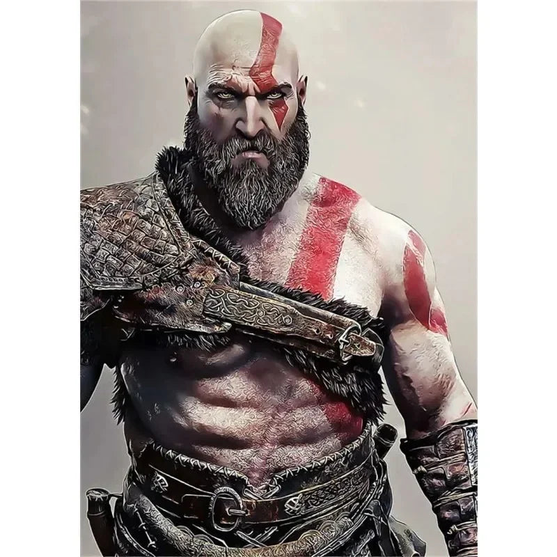 Canvas Painting Posters and Prints Wall Art Anime Pop Game God of War Ragnarok Poster Aesthetics Kratos Gaming