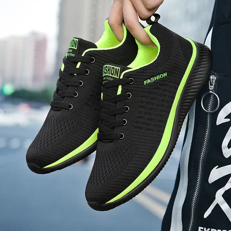 Sneakers da uomo e da donna in maglia, traspiranti, sportive, da corsa, da passeggio e da palestra
