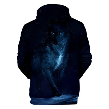 Hanorac cu glugă Cool Space Galaxy Wolf pentru bărbați, hanorace cu glugă, model „Bright Wolf”, hanorace la modă cu „Handsome Wolf”, hanorace de primăvară și toamnă, pulovere, hanorace