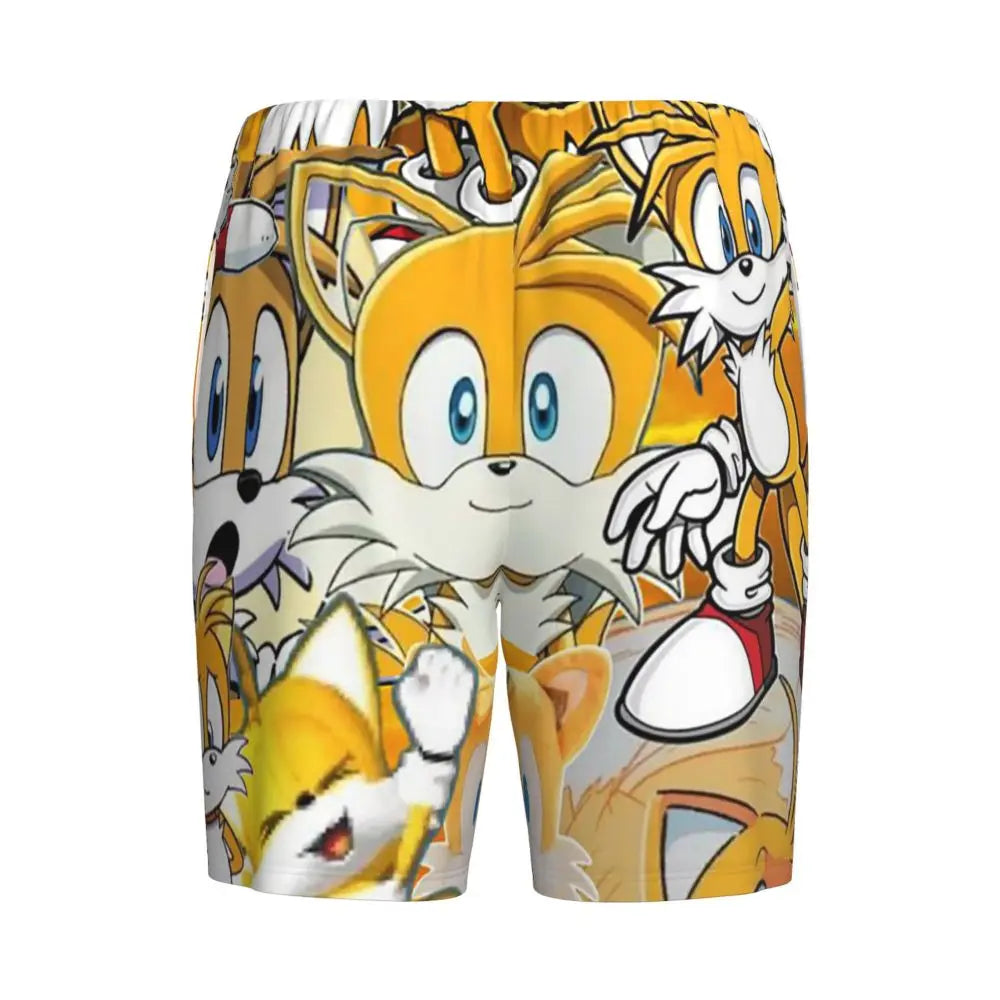 Pantalones cortos de pijama personalizados de Sonic the Hedgehog para hombre, para dormir y estar por casa