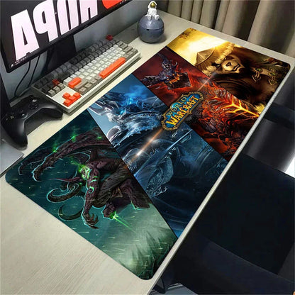 Velká gumová podložka pod myš a klávesnici Natural Horde Alliance HD World Of Warcraft Gaming, s rychlým povrchem a obšitými okraji