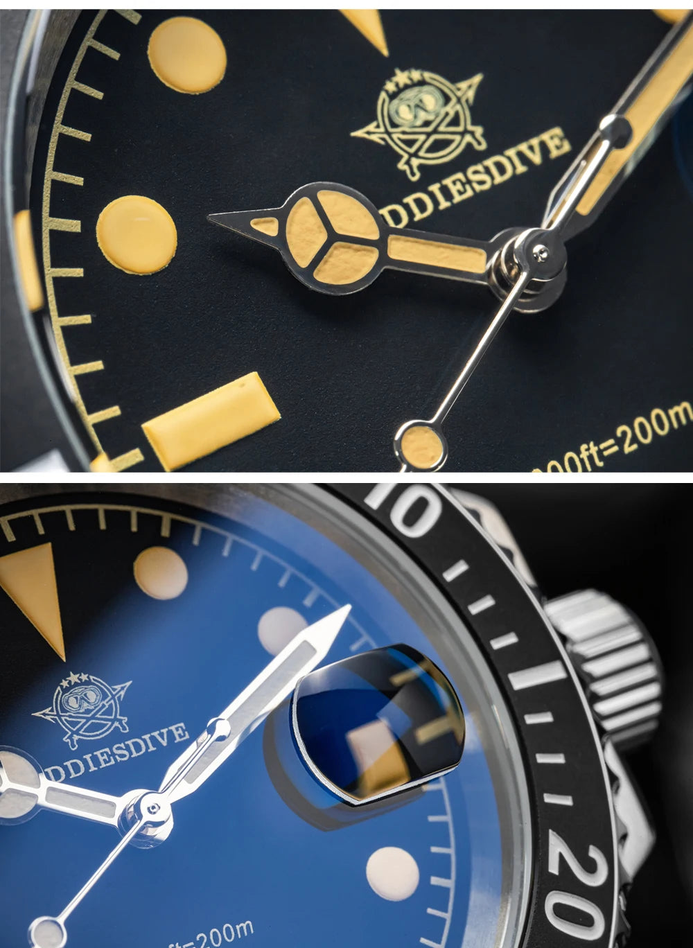 ADDIESDIVE Watch for Men New Quartz Wristwatch Green Ceramic Bezel Diving 200m Luminous 41mm Automatic Date Diver Men's Watch