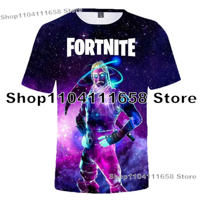 Banana Peely T-Shirt Damen-Tee Kinder F-Fortnite T-Shirt für Herren mit 3D-Druck, Battle-Royale-Game-Sommertop, Geburtstagsgeschenke