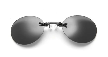 New Round Rimless Sunglasses Men Matrix Morpheus Men's Classic Clamp Nose Glasses  Mini Frameless Brand Design Glasses UV400