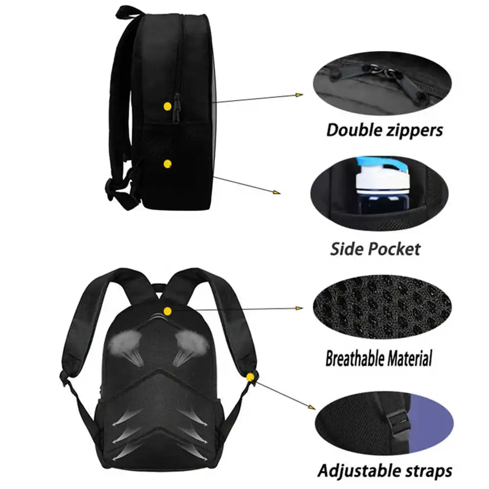 Kids School Backpack Cartoon Fort-nite Bags for Girls Boys Durable Lightweight Large Capacity Breathable