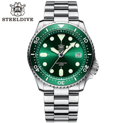 STEELDIVE SD1973 Men's Dive Watch NH35 Automatic Mechanical Men's Watch Luminous Ceramic Bezel Diver Watch Men Watches Sapphire