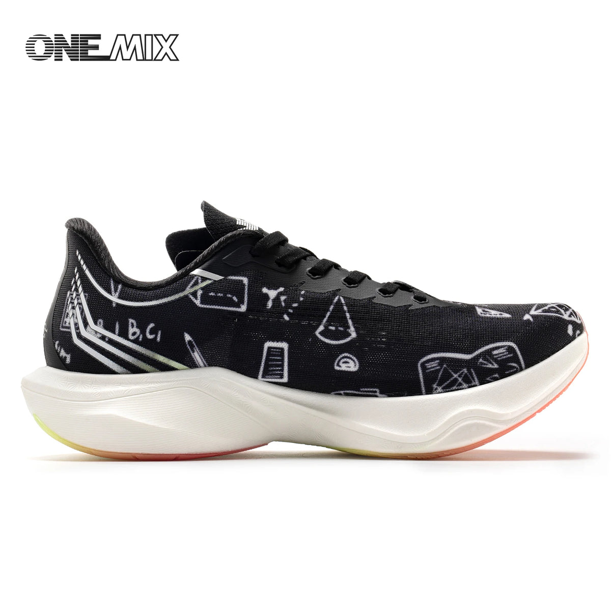 ONEMIX Nové nylonové běžecké boty s karbonovou deskou pro maraton a závody – tlumící nárazy, profesionální stabilní opora, ultralehké tenisky s odrazem