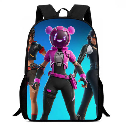 Kids School Backpack Cartoon Fort-nite Bags for Girls Boys Durable Lightweight Large Capacity Breathable