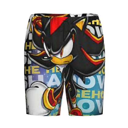 Pantalones cortos de pijama personalizados de Sonic the Hedgehog para hombre, para dormir y estar por casa