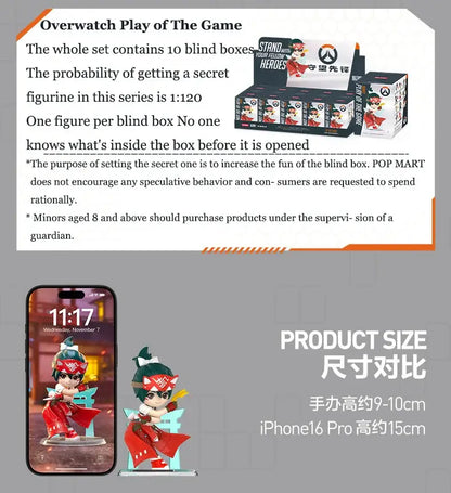 POP MART Overwatch Play of The Game Series Original Blind Box Surprise Mystery Box Cute Anime Action Figure Ornaments Figurines