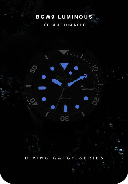 CADISEN New Luminous Men Mechanical Wristwatches Ceramic Bezel MIYOTA 8215 Sapphire Glass Automatic Watch Men Relogio Masculino