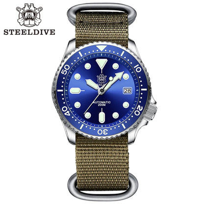 STEELDIVE SD1973 Men's Dive Watch NH35 Automatic Mechanical Men's Watch Luminous Ceramic Bezel Diver Watch Men Watches Sapphire