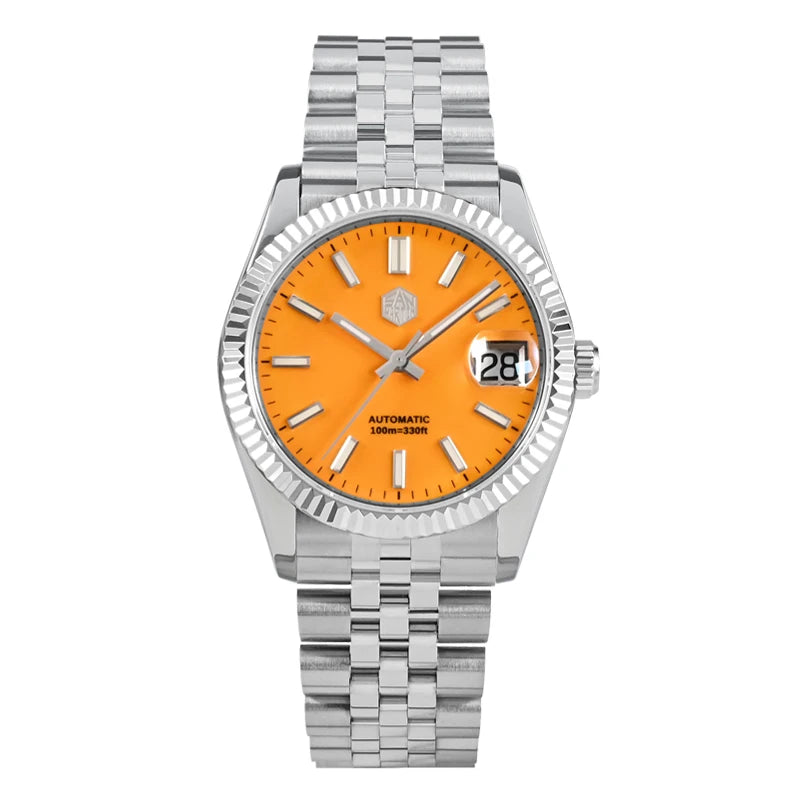 San Martin 36.5mm Men's Dress Watch Top Brand Luxury Automatic Mechanical Fashion Couples Watches Sapphire Waterproof 100m BGW9