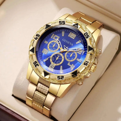 1/4PCS Fashion Business Men Watch Luxury Big Dial Mens Quartz Wristwatches Clock Gift Reloj Hombre（Without Box）