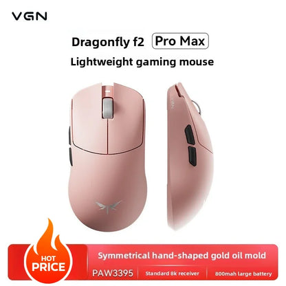 VGN Dragonfly F2 ProMax/Ultra Esports Gaming Mouse 42000DPI 0.125ms For Csgo Latency Wired/Wireless Dual 8K 3-mode PAW3395/3950