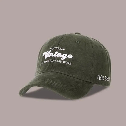 Baseball Caps Women Embroidered Letter Snapback Hats For Women Men Vintage Wide Brim Deep Top Sunscreen Sunshade Bone Cap