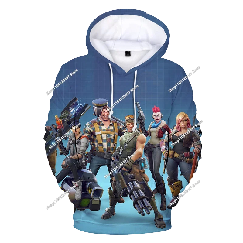 New Fortnite 3D Digital Printed Top Children's Hooded Fashion Trendy Casual Pullover Sweatshirt Birthday Gift