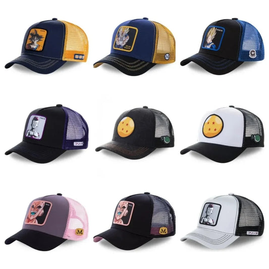 Dragon Ball Son Goku bejzbol kapa, ljetna putna kapa s visokim obodom, muška broširana hip-hop kapa s podesivim vizirom, mrežasta trucker kapa