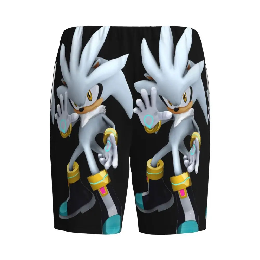 Pantalones cortos de pijama personalizados de Sonic the Hedgehog para hombre, para dormir y estar por casa