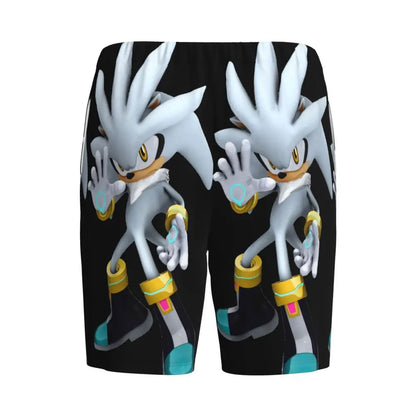 Pantalones cortos de pijama personalizados de Sonic the Hedgehog para hombre, para dormir y estar por casa