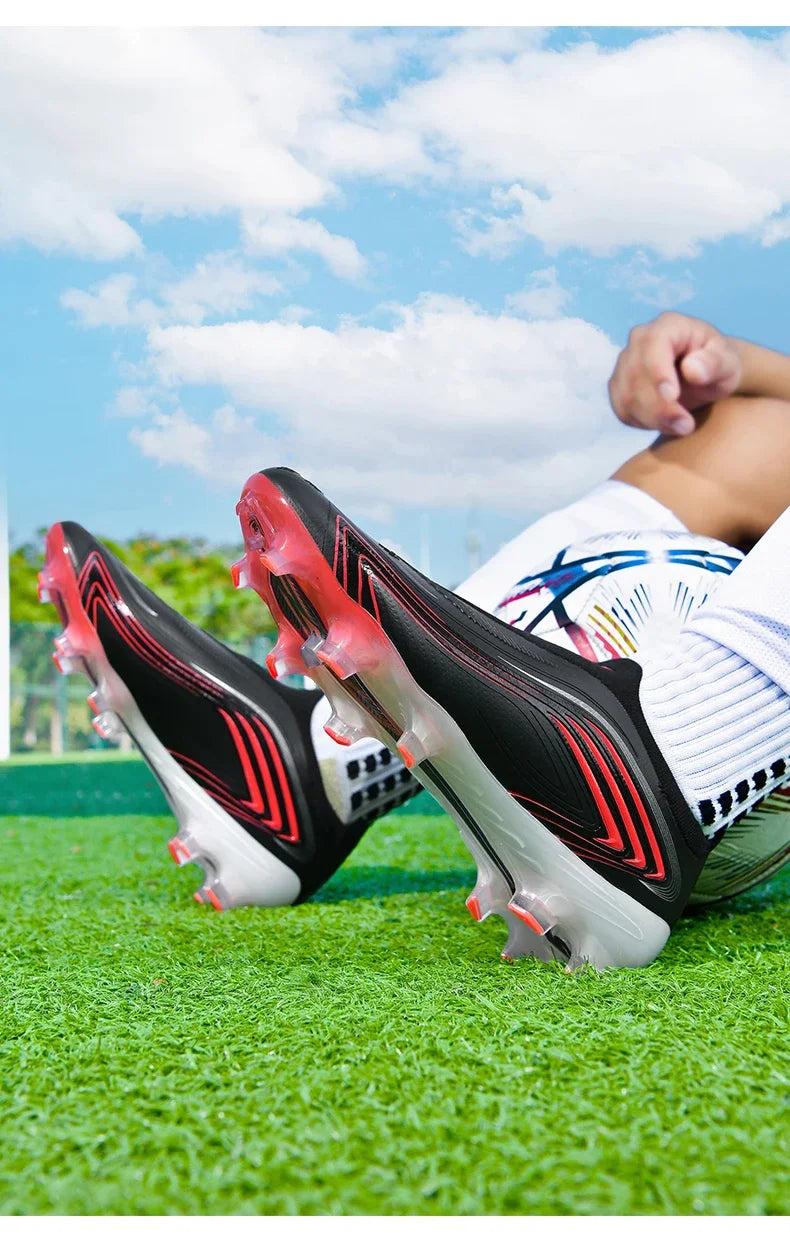 Nouvelles chaussures de football pour hommes, mi-hautes, de haute qualité, crampons pour terrain en gazon, baskets antidérapantes pour intérieur, très vendues, pour matchs en extérieur