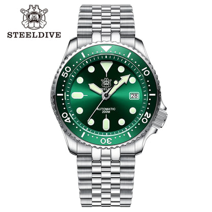 Steeldive SD1973 Men's Dive Watch Automatic Mechanical Men's Watch NH35 Bracelet 41mm Diver Watch