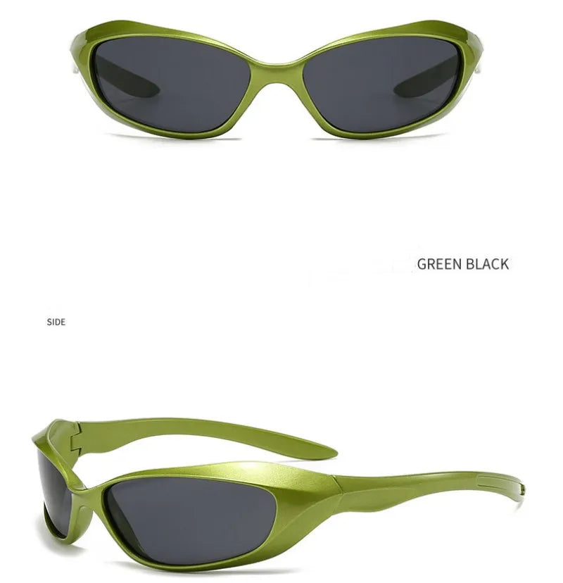 KLASSNUM Y2K Punkowe okulary sportowe dla mężczyzn i kobiet Future Sense Okulary przeciwsłoneczne Markowe designerskie imprezowe z ochroną UV400 Modne okulary ochronne Nowość