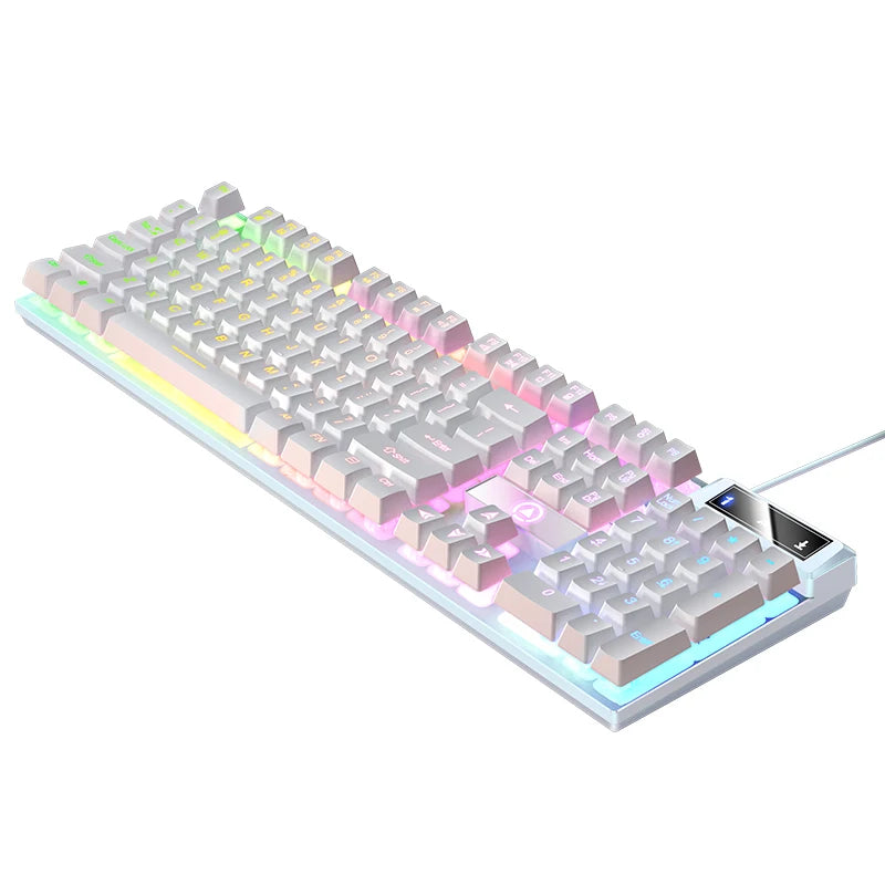 Wired USB Gaming Keyboard with Backlight, 104 Key Gamer Keyboard for Computer/Laptop/PC, Ergonomic Design, Office Gaming Accessory