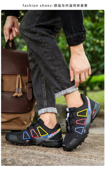 Men's Waterproof Hiking Shoes Non-Slip Hunting Boots Outdoor Tactical Training Sports Shoes Men Walking Hiking Travel Shoes