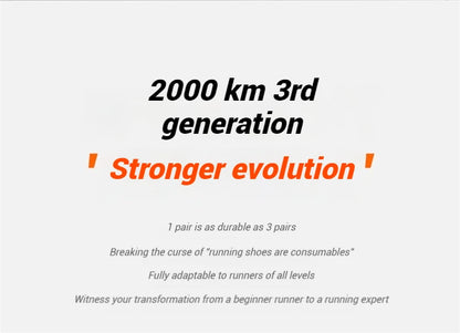 Xtep Men's Running Shoes 2000km 3.0 2025 Spring Lightweight Cushioned Wear-Resistant Training Jogging Sneakers 875119110032