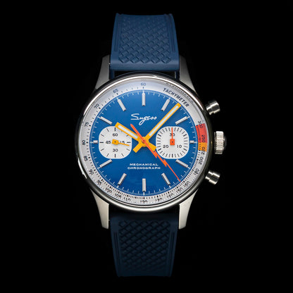 Sugess Pilot Watch ST19 Origin Movement Swanneck Wristwatch Mechanical Chronograph Sapphire Crystal Military Limited Racing 1963
