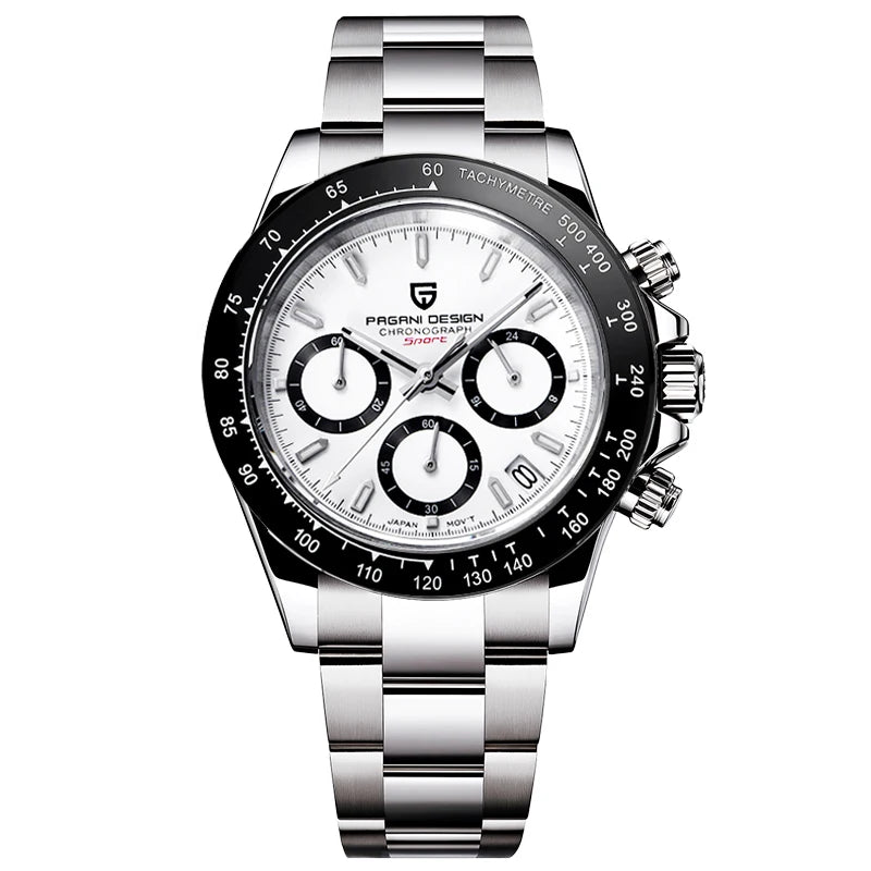 Relógio de pulso para homem PAGANI DESIGN – Modelo com mostradores coloridos, relógio de pulso de luxo com movimento de quartzo, cronógrafo equipado com um movimento