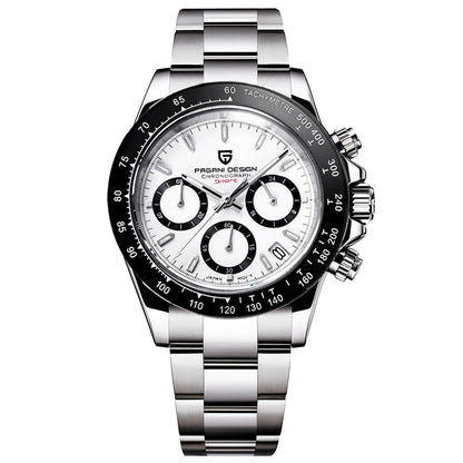 Relógio de pulso para homem PAGANI DESIGN – Modelo com mostradores coloridos, relógio de pulso de luxo com movimento de quartzo, cronógrafo equipado com um movimento