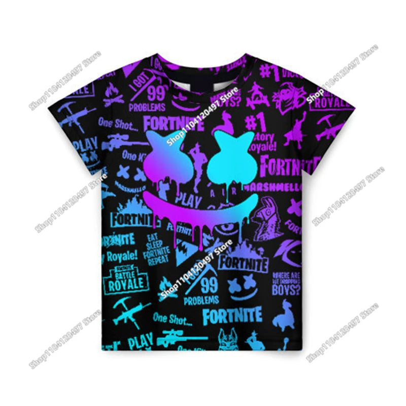 Fortnite Boys Clothes T Shirt Victory Hero Child Kids T-shirt Battle Royale 3d Girls Short Sleeve Tees Tshirt