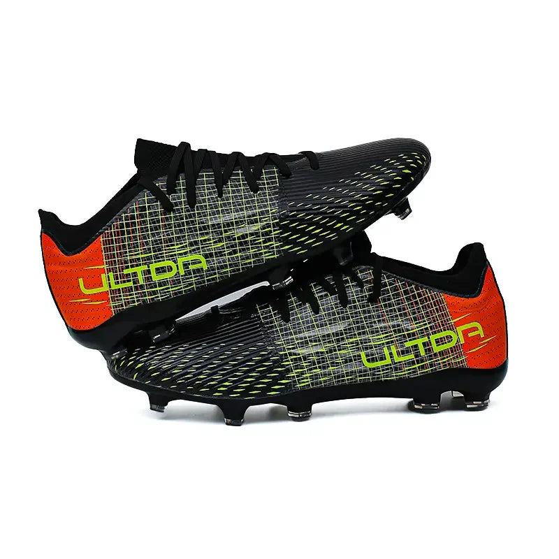 Chaussures de football toutes saisons anti-usure avec doublure respirante, amorti antichoc, semelle à crampons stable, unisexe, pour le football en extérieur