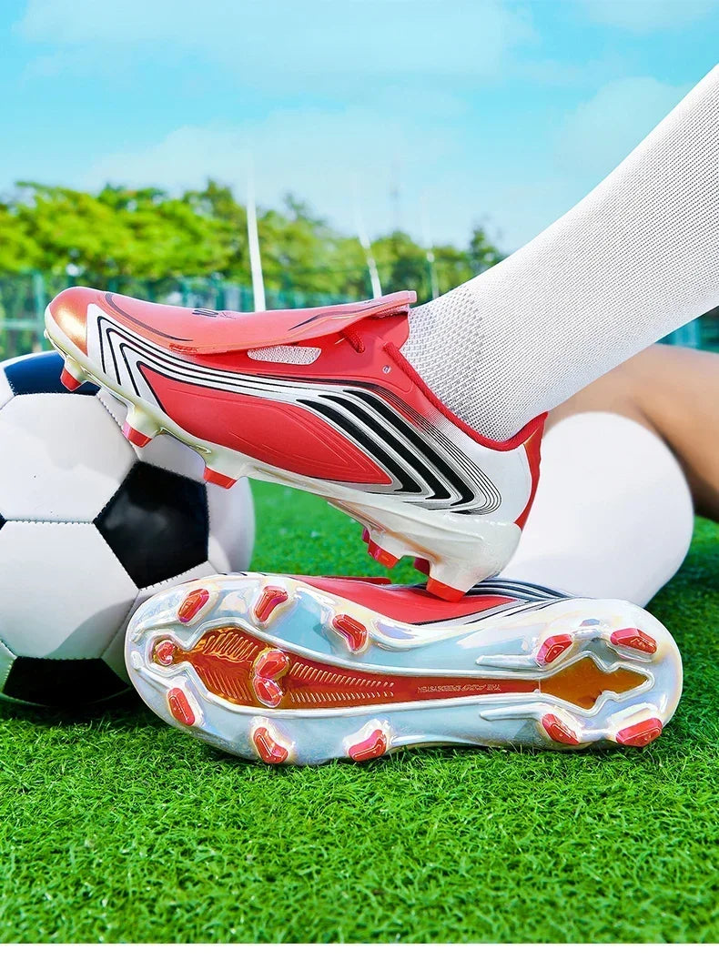 Nouvelles chaussures de football pour hommes, baskets de futsal, crampons de haute qualité, antidérapantes, chaussures de football d'intérieur, pour terrain synthétique, best-seller, montantes, pour extérieur