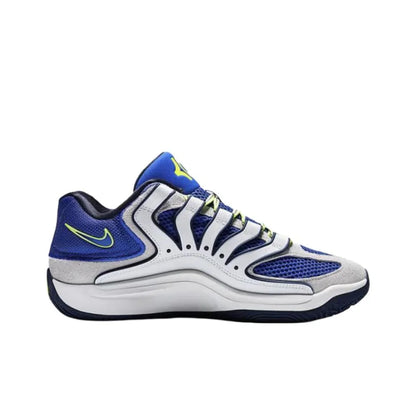 Nike KD 18 Slip-Resistant Abrasion-Resistant Low-Top Basketball Shoes Men's White Blue HV1991-400