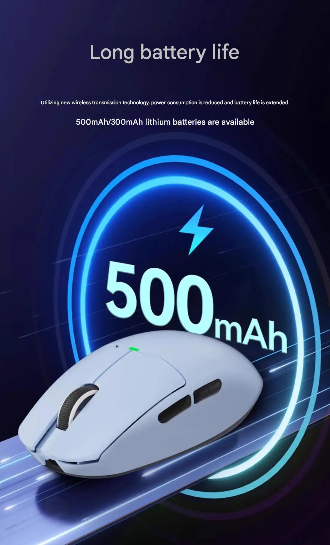 Aigo GM80 PLUS PRO Wireless Mouse Bluetooth PAW3311/PAW3395 Lightweight 1000HZ Wired Three-mode Gaming E-sports Mouse Gift