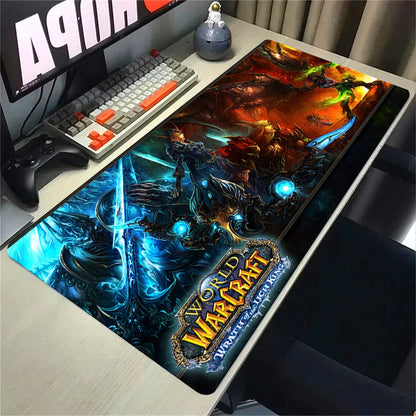 Velká gumová podložka pod myš a klávesnici Natural Horde Alliance HD World Of Warcraft Gaming, s rychlým povrchem a obšitými okraji