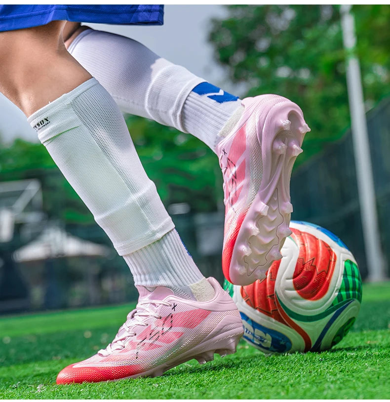Chaussures de football pour hommes, crampons d'entraînement rapides pour terrain extérieur, chaussures de football à crampons pour terrain synthétique, baskets basses originales unisexes