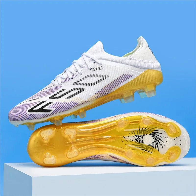 Nouvelles chaussures de football pour hommes, chaussures de match, crampons pour terrain en gazon, baskets de haute qualité, chaussures de futsal pour intérieur, chaussures montantes antidérapantes pour extérieur, meilleu